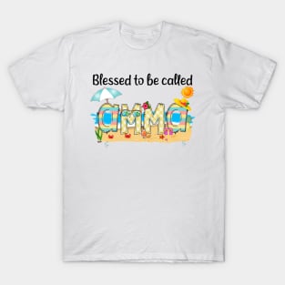 Blessed To Be Called Amma Summer Beach Happy Mother's T-Shirt